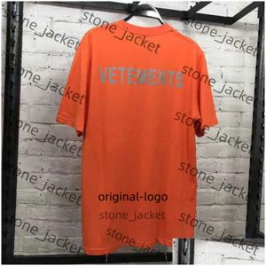 Men's T-shirts Vetements T Shirt Men Woman Short Sleeve Big Tag Hip Hop Loose Casual Embroidery Tees Black White Tshirts Top X0726 VTM 6842