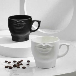 Mugs 250ml Lips Ceramic Cup Creativity Body Butt Coffee Mugs Heat Resistant Cartoon Human Face Mugs Tea Cups Ceramic Handle Mug J240514