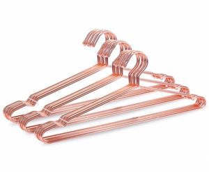 Wędzarki Rose Copper Gold Metalowe koszule wieszak z groove wytrzymałą mocną wieszak wieszak na 30 pcslot 20127621182