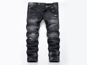 Original New Fashion Men Jeans Brand Straight Fit Ripped Jeans Italian Designer Distressed Denim Homme5950445