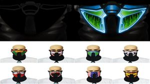 Cool EL Cold Light Mask Voiceactivated Glowing Mask To Dance With The Rhythm Of Music Halloween Costume Party Props9342358