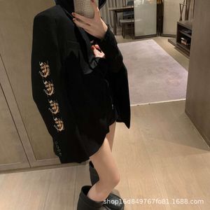 Women's Jackets Early Autumn Niche Design Trendy Brand Letter Symbol Printed Loose Fashionable Style Suit Jacket