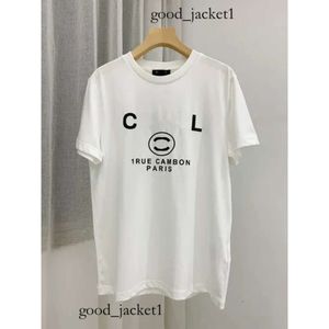Chanelshirt Nya kvinnors t-shirt Paris trendiga klädbrev par mode märke bomull runda nacker kvinnor väsentliga