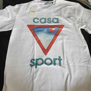 2024 Sport Designer Męskie koszule luksusowe dla mężczyzn Top duży koszulka koszulki blanca odzież moda letnia ekipa szyi sh esfg awua