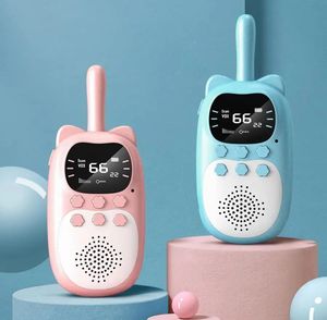 2 pezzi per bambini walkie talkie ricarica 1000 mAh portatile da 0,5 w 3 km Truccolette wireless per giostre di compleanno per giocattoli per bambini 240517