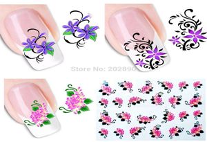 Whole50pcs New Casual Nail Stickers Temporary Tattoos Water Transfer Decals Wraps Foils Decorations for Nails Toes XF11011153201152