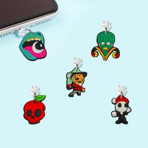 Handy-Gurte Charms New Halloween 79 Cartoon-Form-Staubstopfen niedliche Ladeanschluss Charme Anti-Staub-Stecker für Ladung Typ-C USB Anti OTSZT