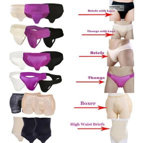 Underbyxor Mens som döljer Gaff Panty Fake Vagina Underwear Forming Sexiga underkläder Briefs Underbundna transpersoner Sissy Panties8078087