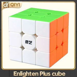Magic Cubes Qiyi Qimeng Plus 3x3x3 Magic Cube 9cm 90mm Speed ​​Big Cube Mofangge Stickerless Puzzle Education for Children Cubes Toys Y240518