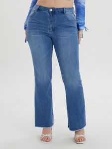 Jeans femminile 2024 Spring Autumn Autumn Mid Waist Stretchy Denim Direggi
