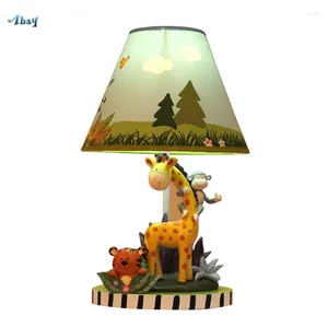 Lampy stołowe Kreatywna kreskówka długa Jin jelenie lampa kształtowa do salonu sypialnia