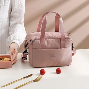 Портативная сумка для ланча для женщин с теплоизолированной коробкой, охлаждающая сумочка водонепроницаем
