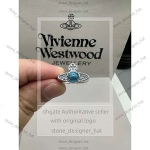 Viviane Westwood Ring Empress Dowager XIS高品質の土星回転可能なガラスビーズマイクロセットジルコンリング小さくてハイエンドエレガントでエレガントなジュエリー876 D7EB