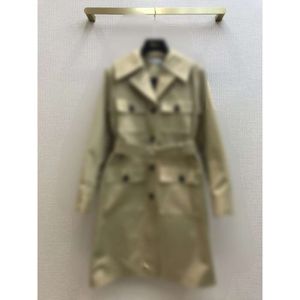 여자 남자 트렌치 코트 2023d 홈 오래된 꽃 안감 멀티 포켓 미드 길이 바람막이 코트