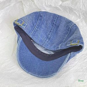 Beretti Dropship Unisex Retro Casual Men Hat Hat Fring Summer Jeans Women Anti-UV Outdoor Duckbill Visorle Stitched