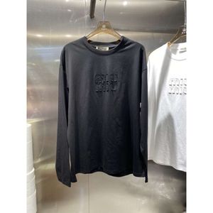 Kadın Hoodies Sweatshirts MM Ev Sonbahar/Kış Yaması Büyük T-Shirt Yuvarlak Boyun Uzun Kollu Cep Dekorasyon Moda Çok Çözüm Günlük