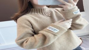 Surmiitro Mink Cashmere Sweater Sweater Women Turtleneck الخريف شتاء الأكمام الطويلة الطويل للسيدة الكورية Pullover الإناث المتماسكة 2012034229005