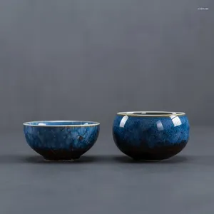 SET DI ATTUALI A TEFE 4/PC Accessori per set di tè cinesi Accessori per la casa Ceramica Ceramica Fornitura trasformato in Blu Livin Room Light Luxury