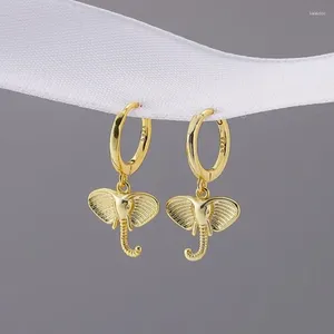 Hoop Earrings ANENJERY Elephant For Women Female Simple Cute Ethnic Style Jewelry Gifts