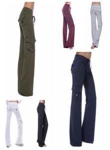 Spot Trend 2021 New Spring and Autumn European Elastic midjeknappen Pocket Yoga Pants Support Mixed Batch9371647