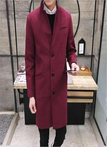 5xl plus size masculino casaco de trincheira 2017 outono de inverno moda slim fit mandarim colar jeashet midlong jaqueta Men039s BRA2579193
