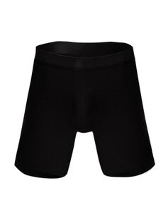 Underpants Men039s Underpanties planos pijama cuecas longas algodão respirável e roupas íntimas de boxe resistentes a usar