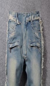 Ny ankomst vintermens designer jeans klassisk rak cyklist mager jeans oss storlek 2940 byxor berömda märkes blixtlås manschetter byxor 7205623