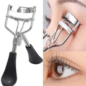 Eyelash Curler Black silver eyelash curler stainless steel eyelash beauty makeup eyelash curler eyelash auxiliary styling tool Q240517