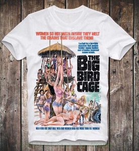 Mens T-shirts skjorta The Big Bird Cage Exploitation B Movie Porn Porno Vintage Pam Grier Sexig tryck T-shirt Men Summermens Vyod