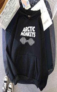 2021 Autunno Inverno Arctic Monkeys onda audio con cappuccio in pile stampato Pullover a maniche lunghe Pullover femminile Skateboard hip Hop Skateboard G19202028