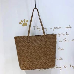 2024 HBP Woven Sglack Magn Women 10a Корейская версия прилива Pure Dirswoven Tote Большой сумки с большой большой способностью 33333