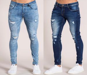 Mens Skinny Jeans Super Skinny Jeans Men Ripped Stretch Denim Pants Elastic Waist Big Size Asian Size3728541
