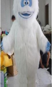 2019 Wysokiej jakości biały śnieżny potwór Mascot Costume Dorosły Abinable Snowman Monster Mascotte Outfit Suit Fancy Dress9282651