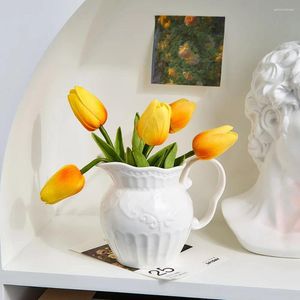 Вазы художественный декор комнаты керамика современная домашняя живая рабочая стола сушеные цветочные вазы аксессуары