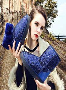 مصمم الأحذية 2021 شتاء الأزياء الراقية متعددة الاستخدامات والنساء السميكة الثلج مع الترتر أنثى midcalf3549773
