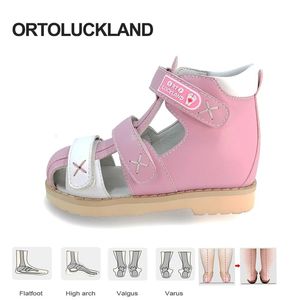 Infantil garotas sapatos de verão infantil sandálias meninos ortopédicos titulares pequenos tamanhos pequenos 2 3 anos fechado arco de suporte calçado 240516