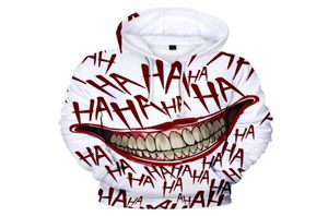 Haha Joker 3D Print Bluza Bluza Bluzy Mężczyźni i kobiety Hip Hop Zabawny jesień Bluzy Streetwear For Pary Ubrania SH19079929365