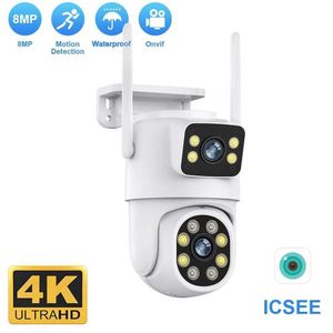 Беспроводные комплекты камеры 8MP PTZ Wi -Fi Camera Outdoor Night Vision Двухэкранное обнаружение человека.