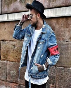 Mens Jacket Classic Broken Zipper for Old Denim Jacket Bule Black Jeans Jackets Coats Male Cool Size M2XL4624965