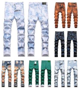 2022 MEN039S Jeans European American Street Mode Marke Männer hochwertige Jeans Slim Denim Designer Jeans Bleistift Pants6775091