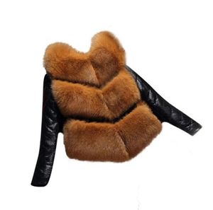 Womens Jackets Vest Fashion Autumn Winter Coat Warm Female Faux Fur Vest HighGrade Slim Jacket Outerwear Plus Size 7Q14143593736