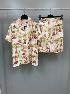 2024 SS New Open-Collar Printed Short-Sleeve Shirt and Shorts Set S to XL