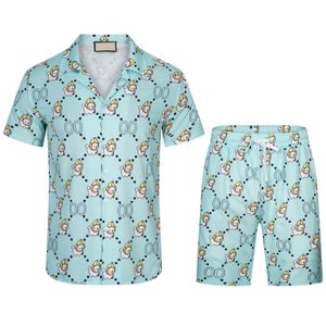 Mens Tracksuits Designer Suit Two Piece Set Fashion T Shirt Sports Sweatpants Set Summer Sportswears Outfits