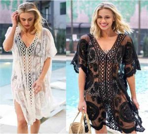 2020 ricami in pizzo Beach Beach Pareo Dai Beachwear Swim Cover Up Playa Pareo Tunics per Tunic Tunic Tunic Women Women Lace Hollow Cover7901406