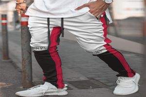 2020 Nowa wiosenna marka gym Spodnie Mężczyźni Joggers Patchwork Fitness kulturystyka męskie