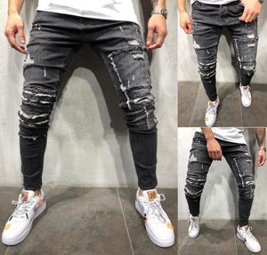 Fashion Trend Men Hole Embroidered Jeans Slim Men039s Clothing Pants Luxury Jeans Mens Designer Jeans New Fashion Size S3X7509058