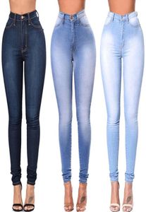 Jeggings Jeans для женщин синие джинсы Высокая эластичная эластичная дамы