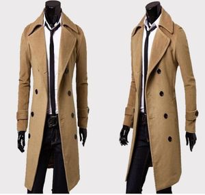 メンズデザイナーの服のトレンチコート冬のファッションシングル胸肉カシミアジャケットコート男性オーバーコートカサコ5199265