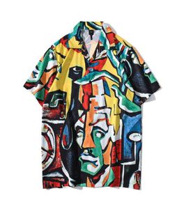 Graffit Hawaiian Shirt Men Vintage Street Men039S Shirts Summer Beach Holiday Male Macho Blouse28353612430608