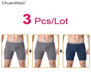 3pcs Men039s Sports Underwear Long Ice Silk Boxers Soft Comfortable Sweat Absorbing Fast Drying Running Anti Abrasion Leg Short9749672